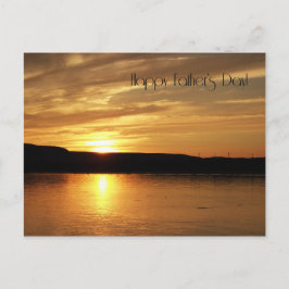 Happy Vaderdag Golden Sunset Briefkaart