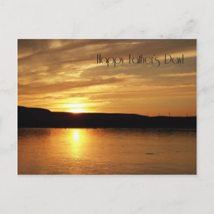 Happy Vaderdag Golden Sunset Briefkaart