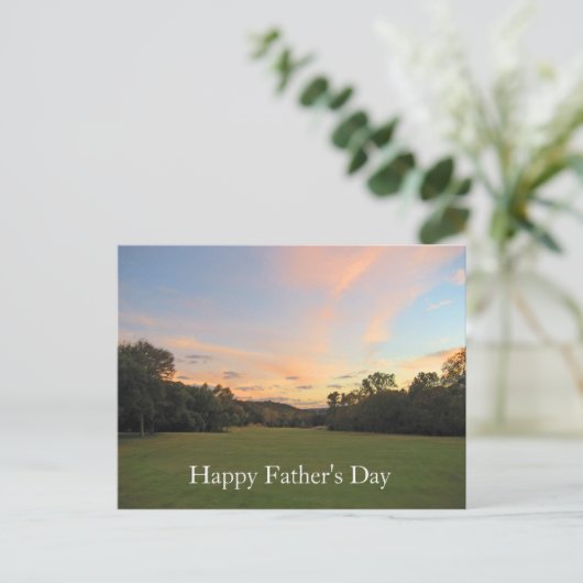 Happy Vaderdag Golf Course Sunset Dad Briefkaart (Staand voorkant)