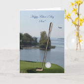 Happy Vaderdag Golf Son Kaart - Gepersonaliseerd (Gele Bloem)