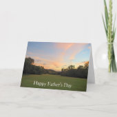 Happy Vaderdag Golfbaan Zonsondergang Foto Kaart (Voorkant)