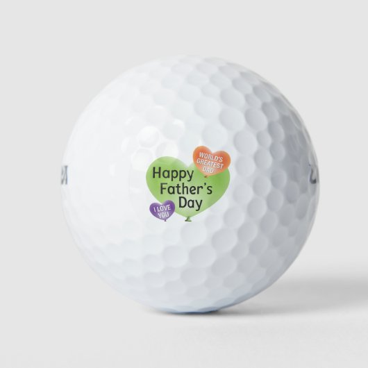 Happy Vaderdag Golfballen (Voorkant)