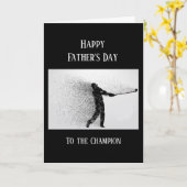 Happy Vaderdag Golfing Golfer Golf Kaart (Gele Bloem)