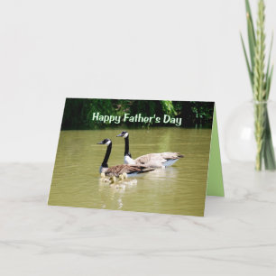 Happy Vaderdag Goose Familie Kaart