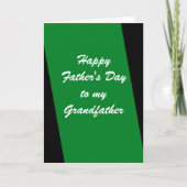 Happy Vaderdag Grandfather Green Stripe Kaart (Voorkant)