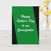 Happy Vaderdag Grandfather Green Stripe Kaart (Gele Bloem)