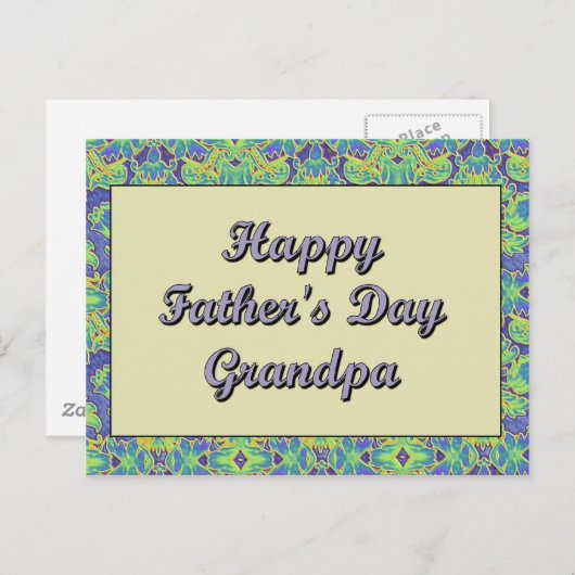 Happy Vaderdag Grandpa Briefkaart (Voorkant / Achterkant)