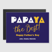 Happy Vaderdag | Grappig citaat blauw en geel (Voorkant / Achterkant)