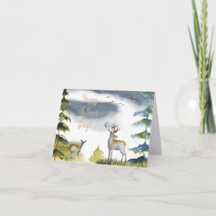 Happy Vaderdag Green Beste Bos Waterverf Kaart