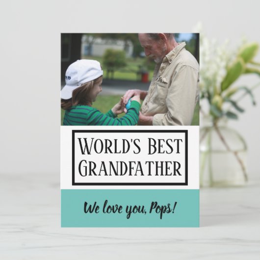 Happy Vaderdag | grootvader Kaart (Staand voorkant)