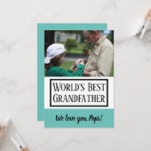 Happy Vaderdag | grootvader Kaart (Voorkant / Achterkant in situ)