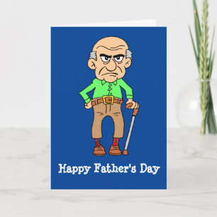 Happy Vaderdag Grumpy oude scheet Kaart