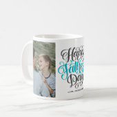 Happy Vaderdag Hand Lettering Photo Collage Koffiemok (Voorkant links)