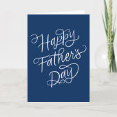 Happy Vaderdag Handlettering - Aangepaste kleur Kaart (Voorkant)