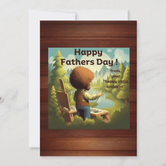 Happy Vaderdag - Happy Little Accident Feestdagenkaart (Voorkant)