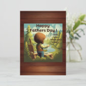 Happy Vaderdag - Happy Little Accident Feestdagenkaart (Staand voorkant)