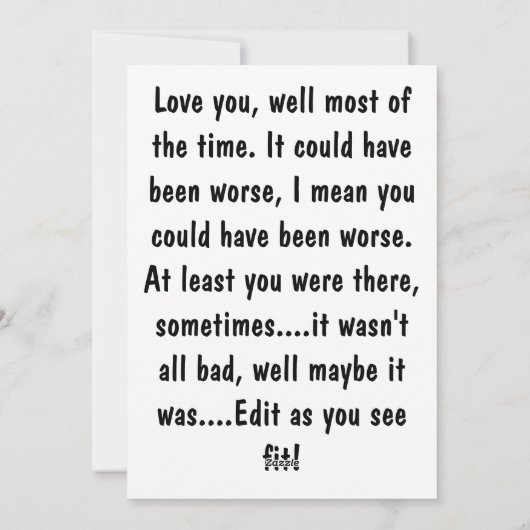 Happy Vaderdag - Happy Little Accident Feestdagenkaart (Achterkant)