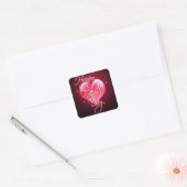 HAPPY VADERDAG HEART van SHARON SHARPE Vierkante Sticker (Envelop)