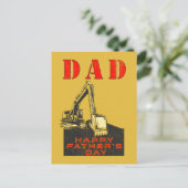Happy Vaderdag Heavy Equipment Builder Papa Briefkaart (Staand voorkant)