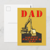 Happy Vaderdag Heavy Equipment Builder Papa Briefkaart (Voorkant / Achterkant)