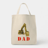 Happy Vaderdag Heavy Equipment Builder Papa Tote Bag (Achterkant)