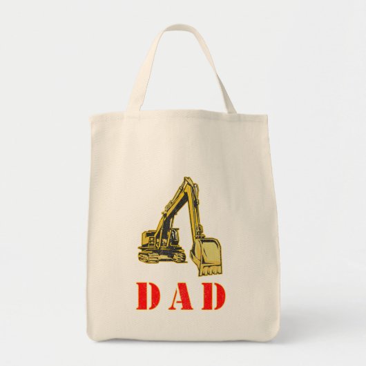 Happy Vaderdag Heavy Equipment Builder Papa Tote Bag (Voorkant)