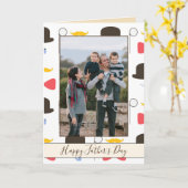 Happy Vaderdag Hipster Photo Kaart (Gele Bloem)