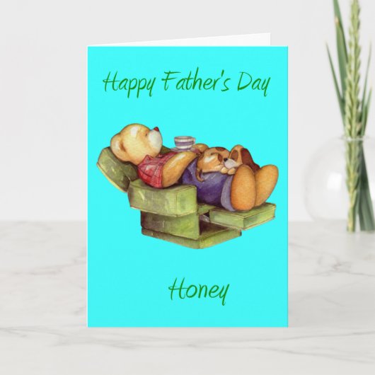 Happy vaderdag Honey van vrouw/Vriendin Kaart (Voorkant)