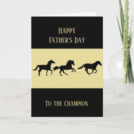 Happy Vaderdag Horses Riding Trainer Kaart (Voorkant)