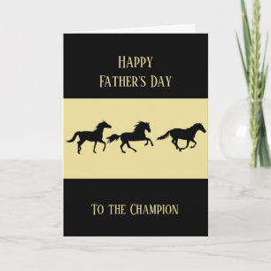 Happy Vaderdag Horses Riding Trainer Kaart