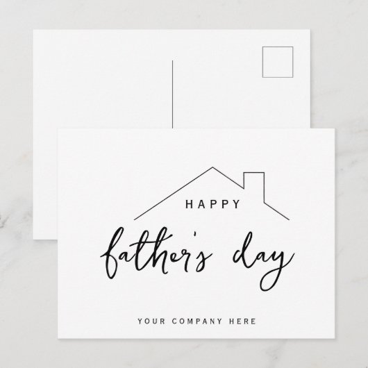 Happy Vaderdag House Realty Briefkaart (Voorkant / Achterkant)