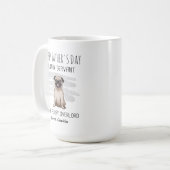 Happy Vaderdag human-dienaar voor Pug dad Koffiemok (Voorkant links)