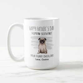 Happy Vaderdag human-dienaar voor Pug dad Koffiemok