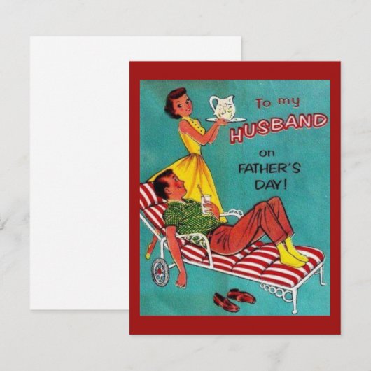  Happy Vaderdag Husband Kaart (Voorkant / Achterkant)