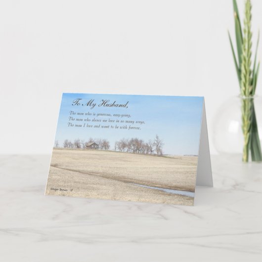 Happy Vaderdag Husband, Old Prairie House #1H Kaart (Voorkant)