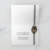 Happy Vaderdag Husband Wild Wolf Head Kaart (Binnen)