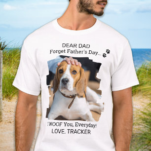 Happy Vaderdag I Woof You Photo Dog Dad T-shirt
