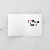 Happy Vaderdag, ik hoor je vader, zwart en wit Kaart (Binnen)