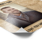 Happy Vaderdag ik hou van je vader Foto Afdruk (Hoek)