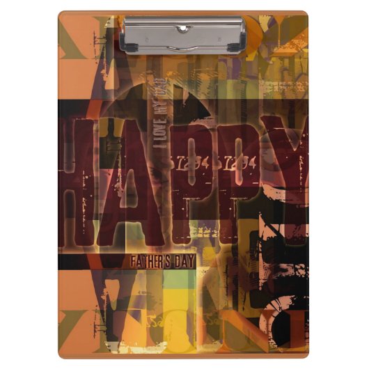 Happy Vaderdag Ik hou van mijn vaders klembord 4 (Voorkant)