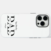 Happy Vaderdag iPhone Case met de namen van Kinder (Achterkant (horizontaal))