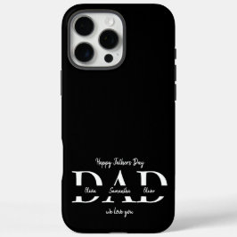 Happy Vaderdag iPhone Case met de namen van Kinder