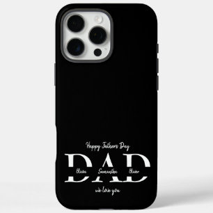 Happy Vaderdag iPhone Case met de namen van Kinder