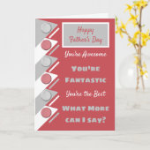 Happy Vaderdag je bent geweldige rood grijs Kaart (Gele Bloem)