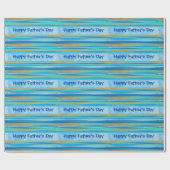 Happy Vaderdag Je kunt tekst blauw bewerken Cadeaupapier (Vlak)