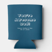 "Happy Vaderdag" "Jouw Geweldige vader" Typografie Blikjeskoeler (Achterkant)