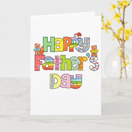 Happy Vaderdag kaart (Gele Bloem)