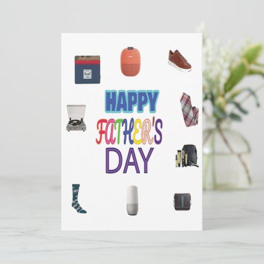 Happy Vaderdag Kaart (Staand voorkant)