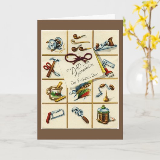  Happy Vaderdag Kaart (Gele Bloem)