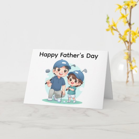 Happy Vaderdag Kaart (Gele Bloem)